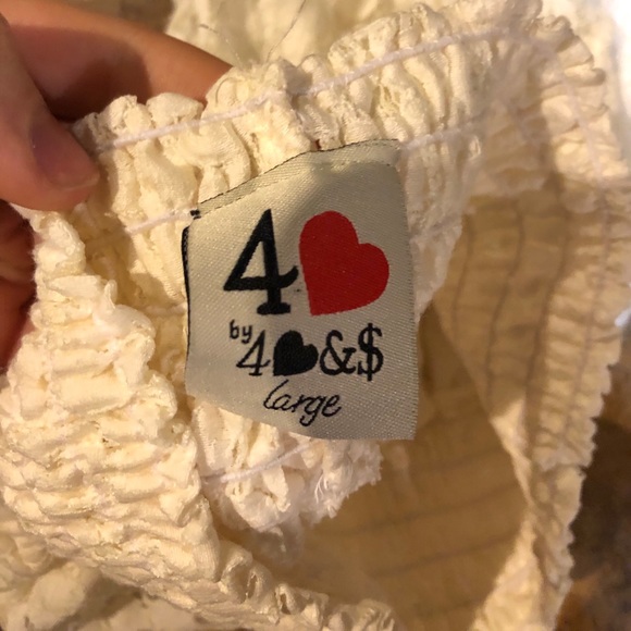 Kids Flowy White Lace Shorts - Picture 3 of 3